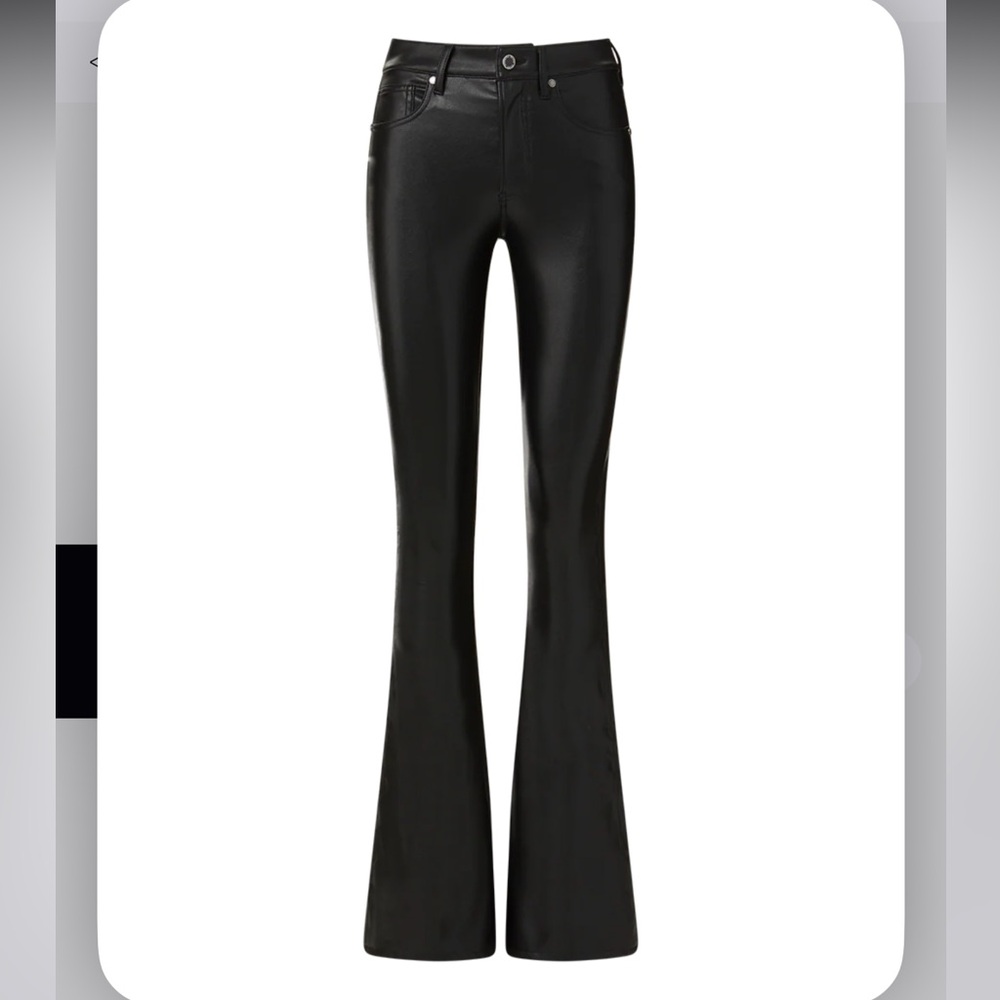 Veronica Beard High-Rise Stretch Vegan Leather Beverly Pant in Black - Picture 5 of 16